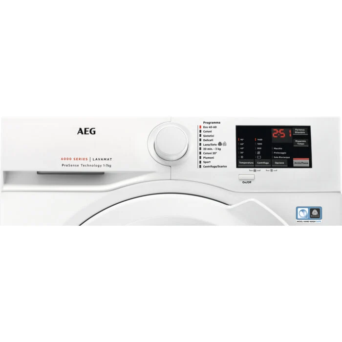 AEG L6FBI743 lavatrice Caricamento frontale 7 kg 1400 Giri/min C Bianco