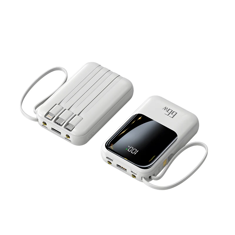 66W Power Bank with Built-In Cable