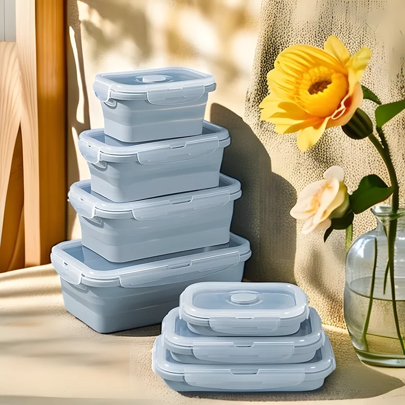 Foldable Silicone Lunch Box Set