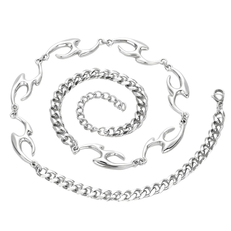 Silver Script Chain Necklace