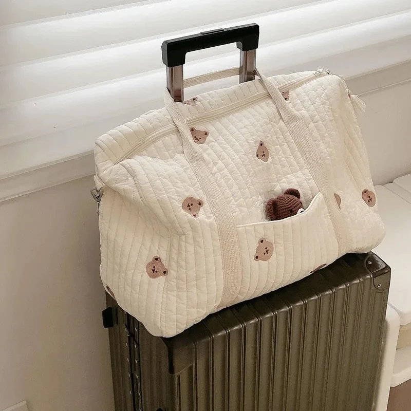 Large Cotton Travel and Diaper Bag