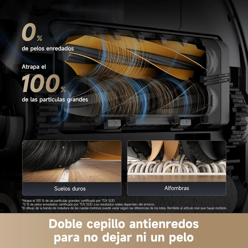 Dreame – Aqua10 Ultra Roller Complete Robot aspirador y fregasuelos negro con base automática para hogar
