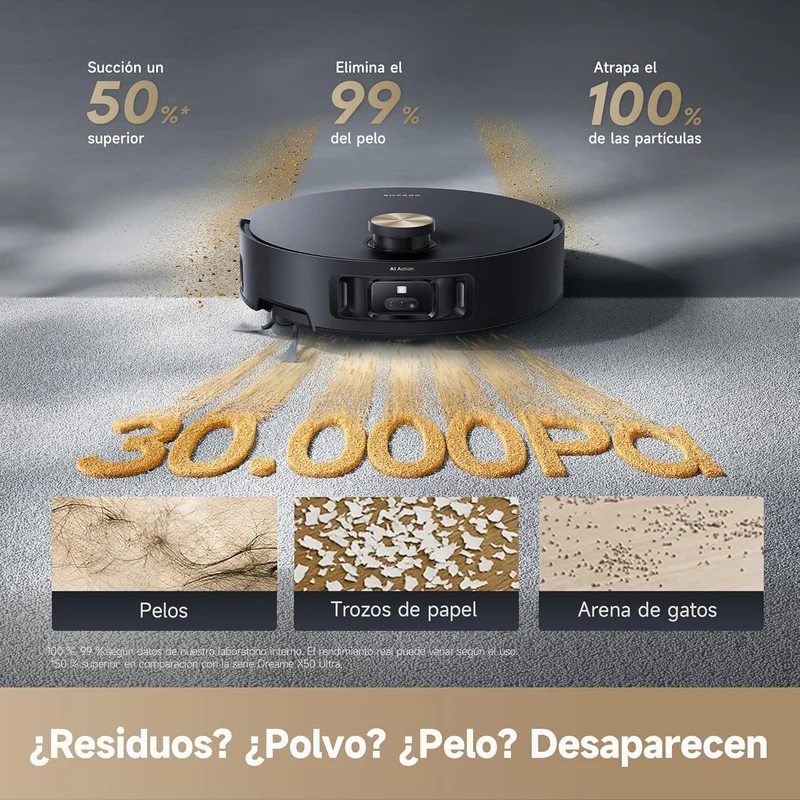 Dreame – Aqua10 Ultra Roller Complete Robot aspirador y fregasuelos negro con base automática para hogar