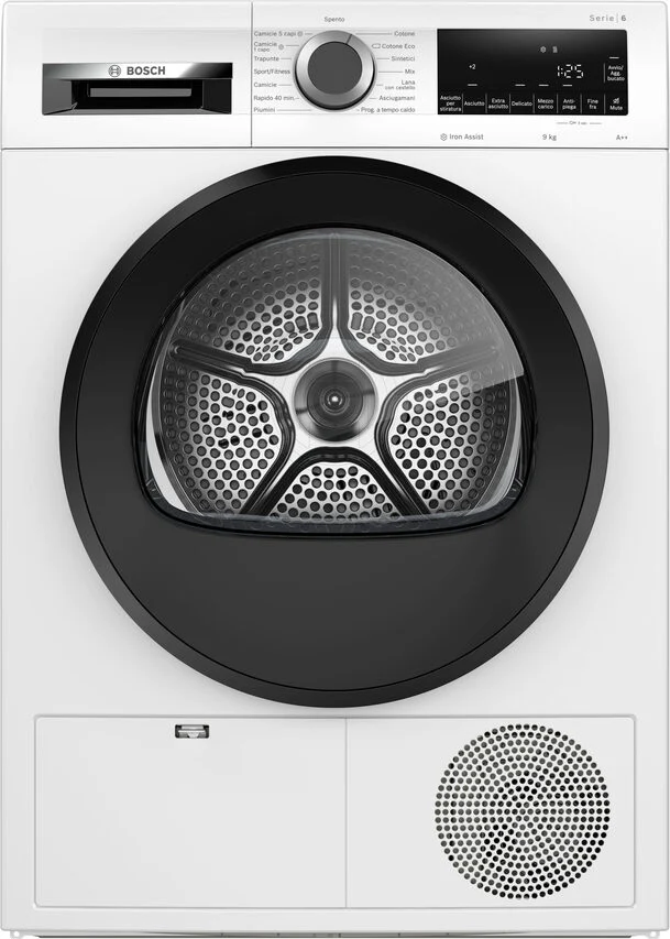 Bosch Serie 6 WQG241A0IT asciugatrice Libera installazione Caricamento frontale 9 kg A++ Bianco