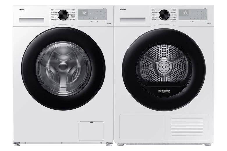 Samsung WW90CGC04DAHET Lavatrice A Libera Installazione 9 Kg, 1400 Giri, Crystal Clean™, SmartThings AI Energy Mode, Ecobubble™, Vapore Igienizzante, Classe A, Bianco