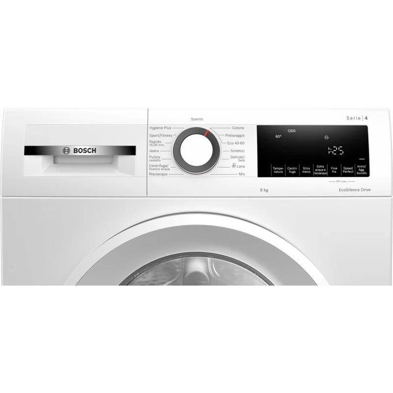 Bosch WGG04200IT - Lavatrice a carica Frontale, Serie 4, 9 Kg, 1200 Giri, Inverter, Classe A