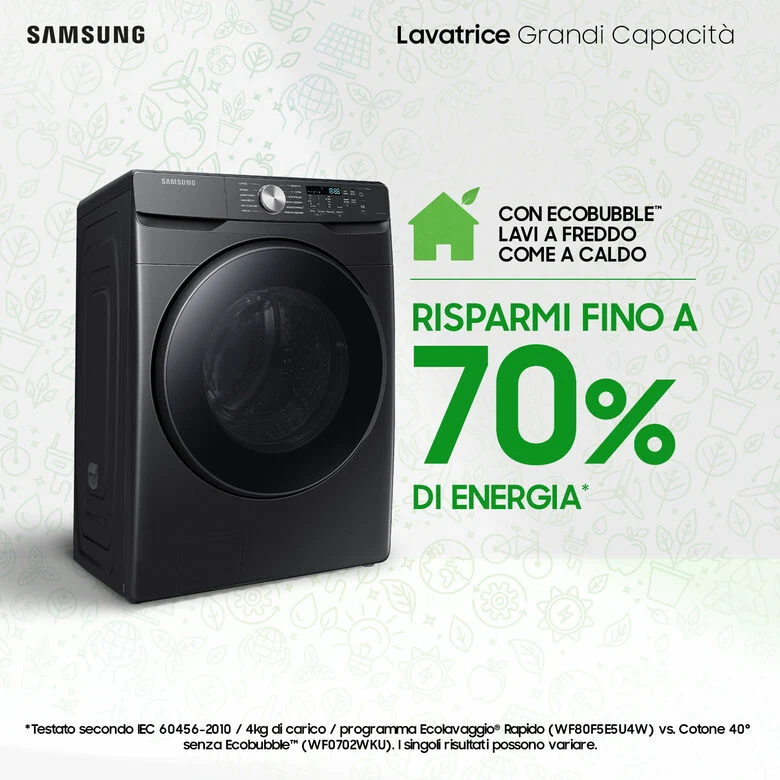 Samsung WF18T8000GV lavatrice Caricamento frontale 18 kg 1100 Giri/min C Nero