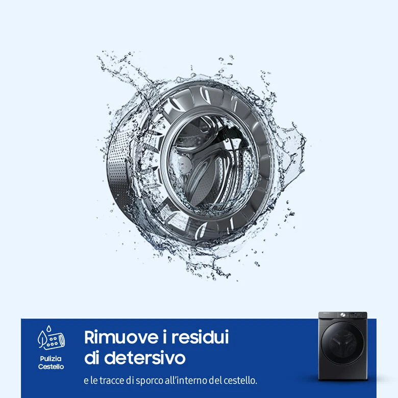 Samsung WF18T8000GV lavatrice Caricamento frontale 18 kg 1100 Giri/min C Nero
