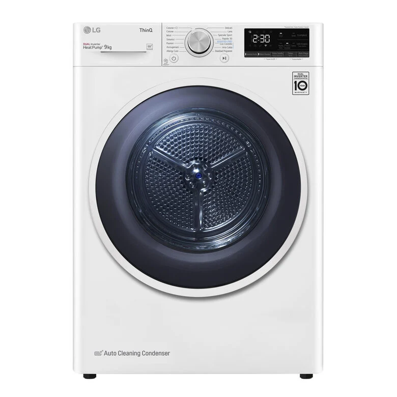 LG RH90V9AVHN asciugatrice Libera installazione Caricamento frontale 9 kg Bianco