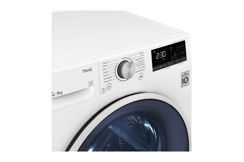 LG RH90V9AVHN asciugatrice Libera installazione Caricamento frontale 9 kg Bianco