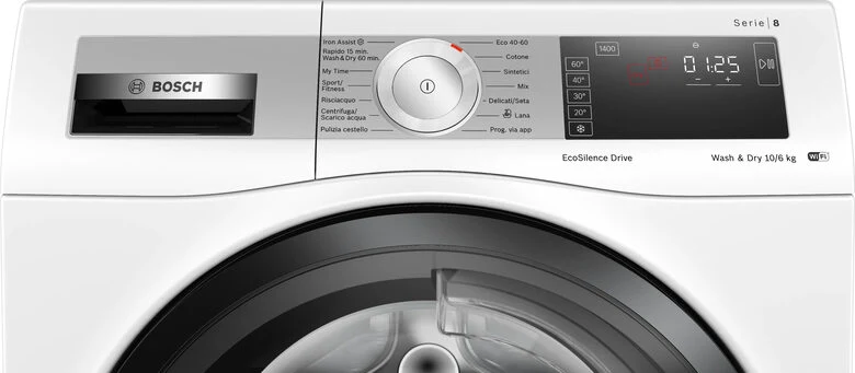 Bosch Serie 8 WDU8H541IT lavasciuga Libera installazione Caricamento frontale Bianco D