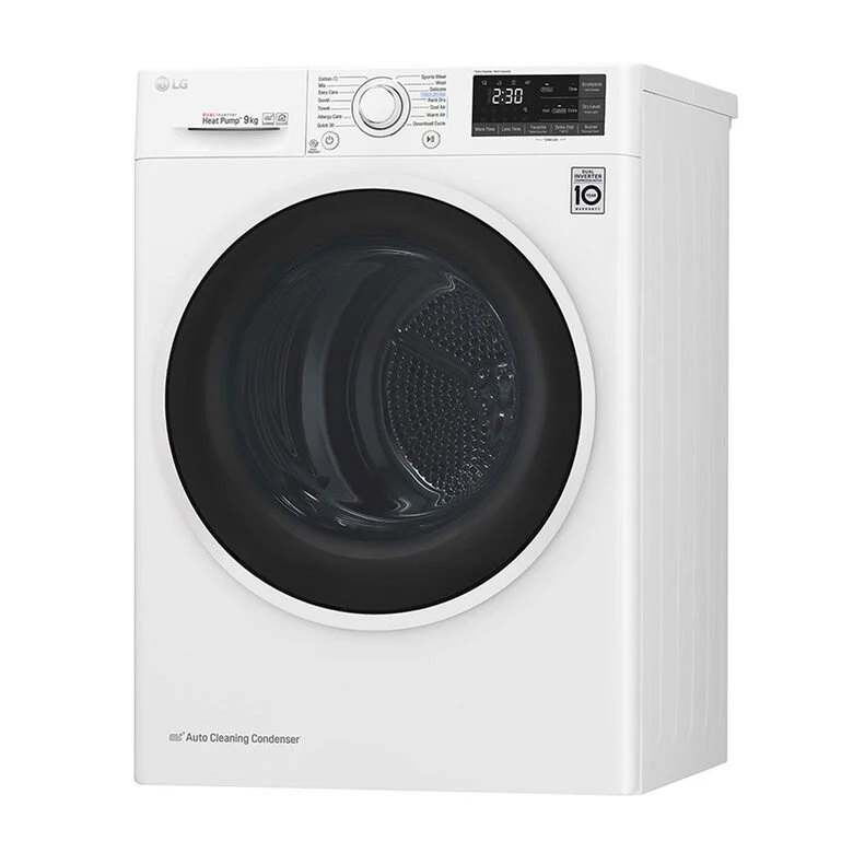 LG RH90V5AV6Q asciugatrice 9 kg Pompa di Calore Libera installazione Carica frontale A++