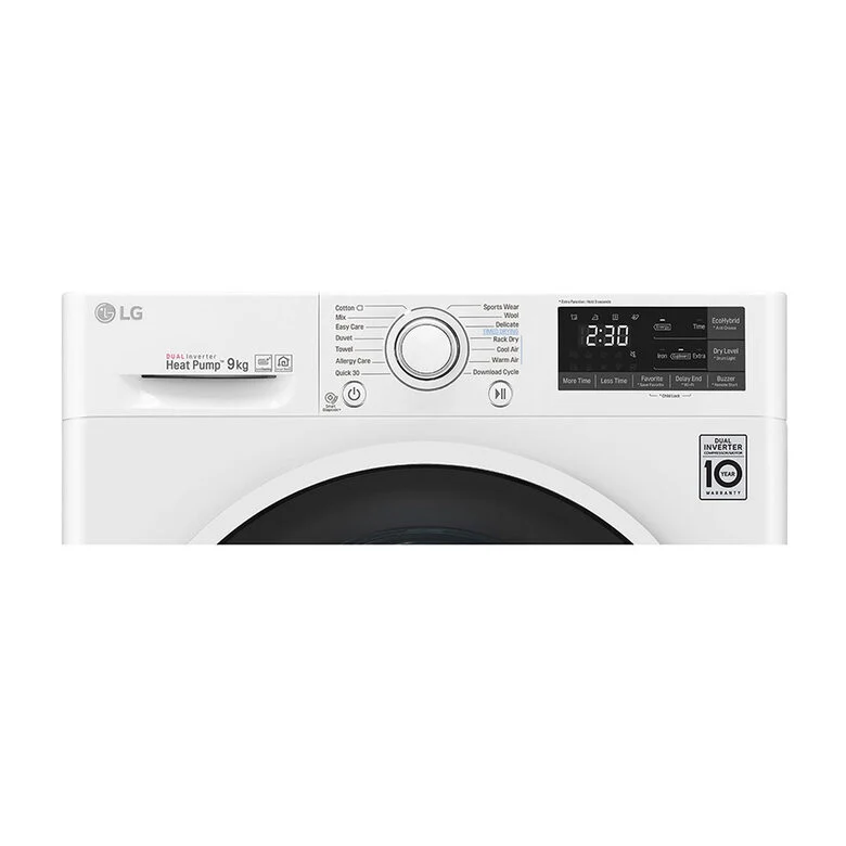 LG RH90V5AV6Q asciugatrice 9 kg Pompa di Calore Libera installazione Carica frontale A++