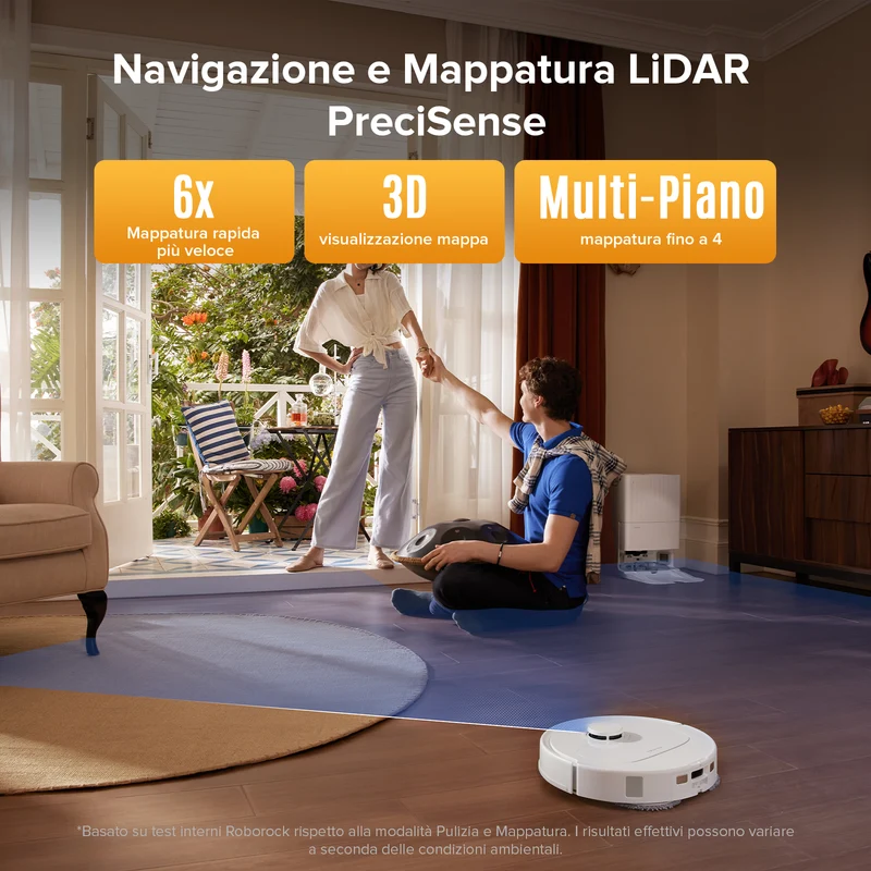Roborock QV 35S Set Robot aspirapolvere con stazione multifunzionale