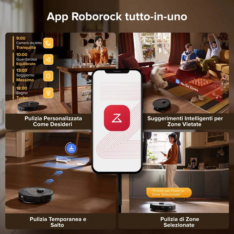 Roborock QV 35S Set Robot aspirapolvere con stazione multifunzionale