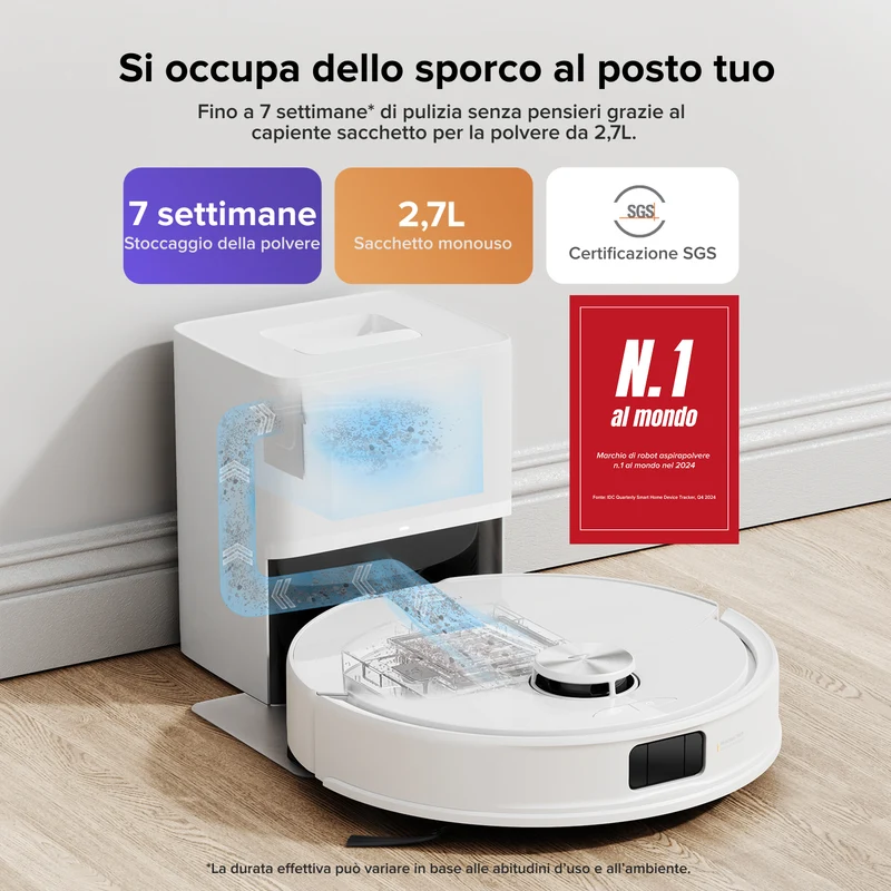 Roborock Q10 S5+ Robot Aspirapolvere – Upgrade del Q10 Max+