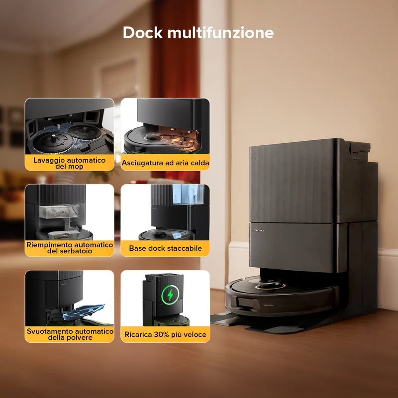 Roborock Qrevo S5V Robot Aspirapolvere con stazione multifunzionale