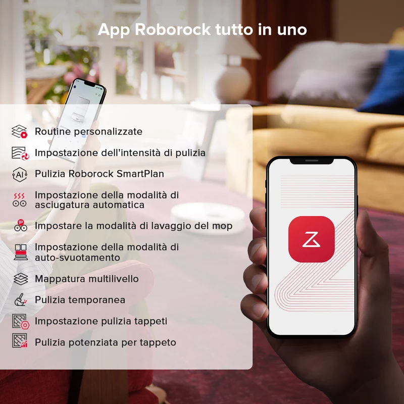 Roborock Qrevo S5V Robot Aspirapolvere con stazione multifunzionale