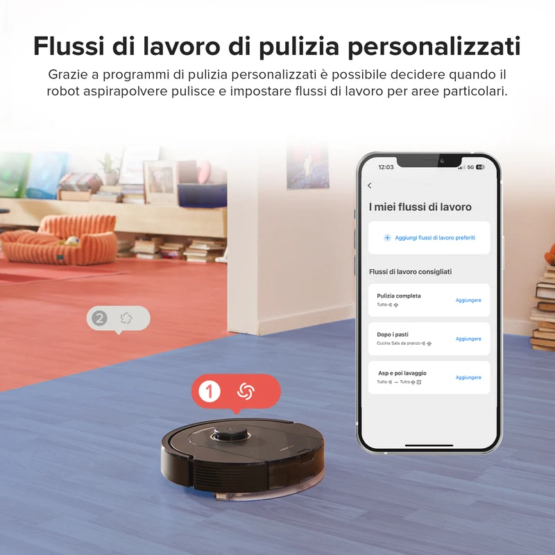 Robot aspirapolvere e panno Roborock Q5 Pro