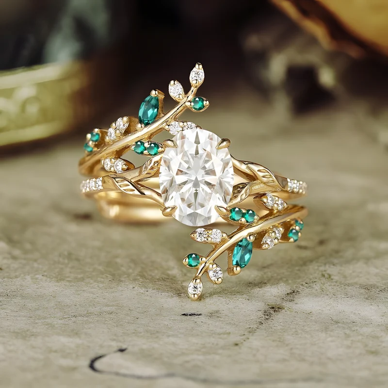 Leaf-Vine Stacking Ring Set