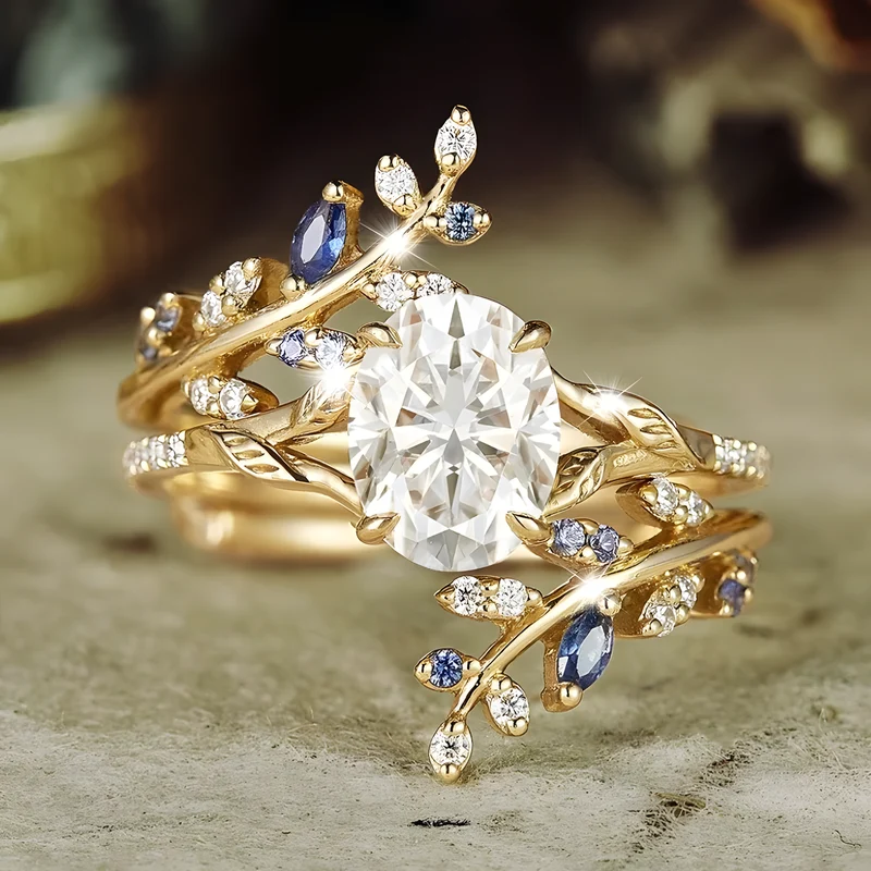 Leaf-Vine Stacking Ring Set