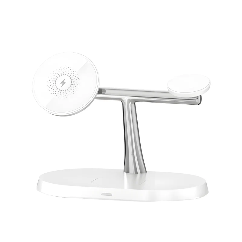 Compact Magnetic Three-Device Charging Stand