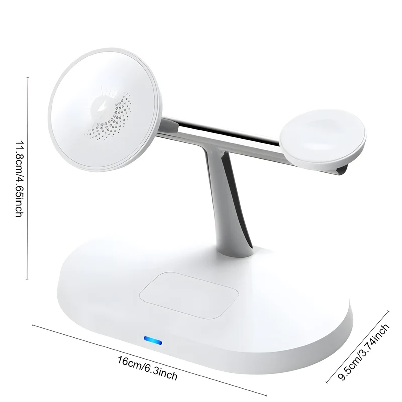 Compact Magnetic Three-Device Charging Stand