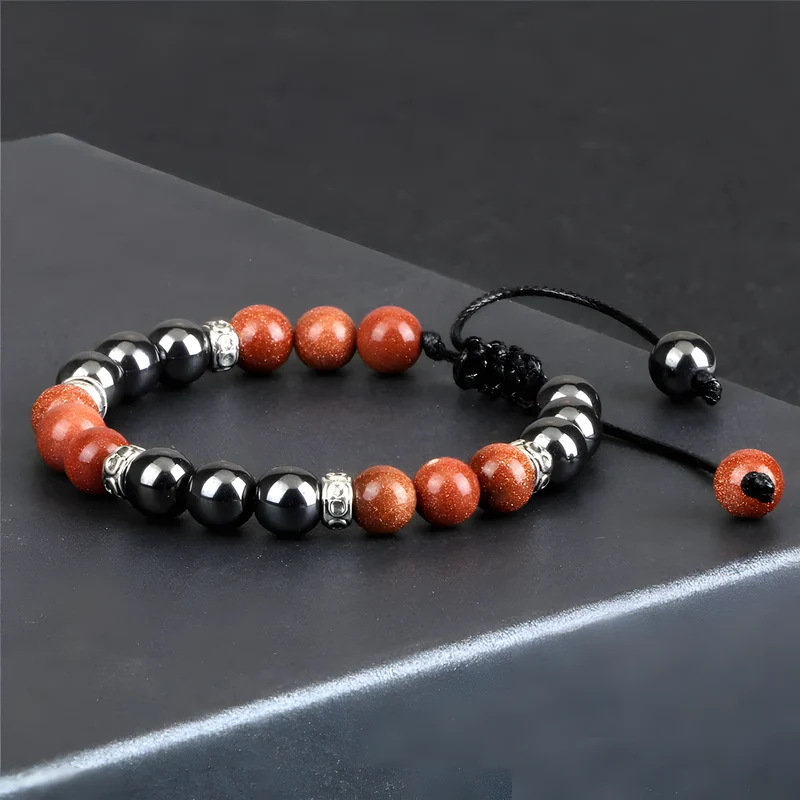 Adjustable Braided Bead Bracelet