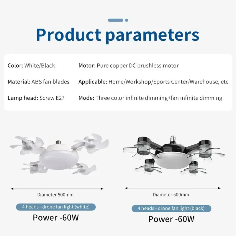 Socket Ceiling Fan Light