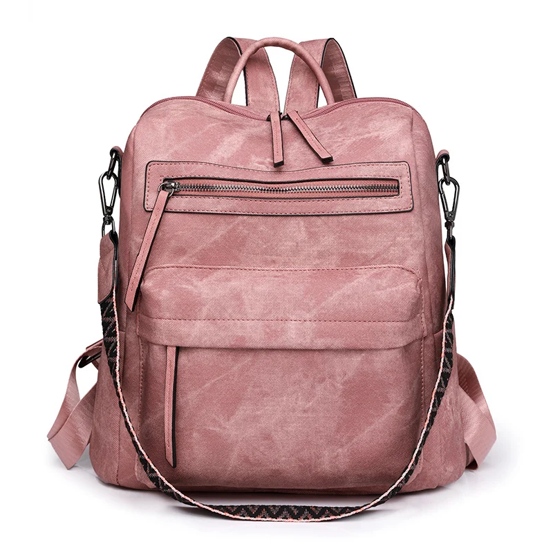 Retro PU Leather Backpack