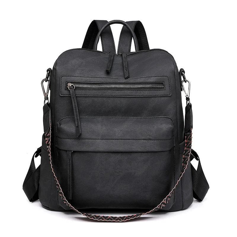 Retro PU Leather Backpack