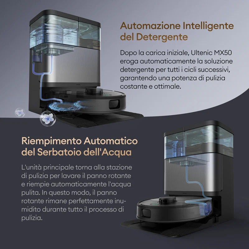 Ultenic MX50 Robot Aspirapolvere Lavapavimenti