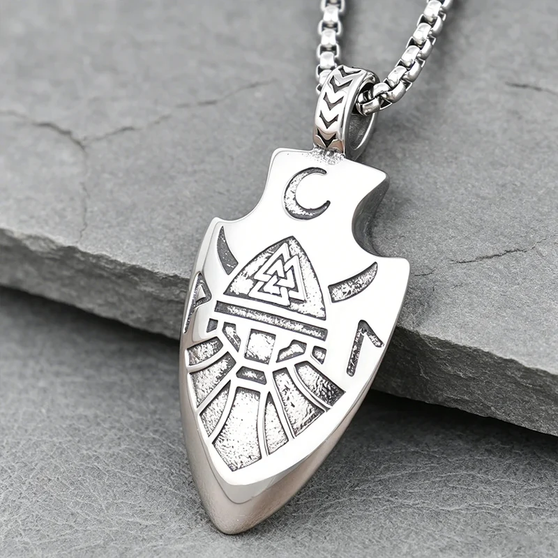 Double-Sided Viking Arrow Pendant