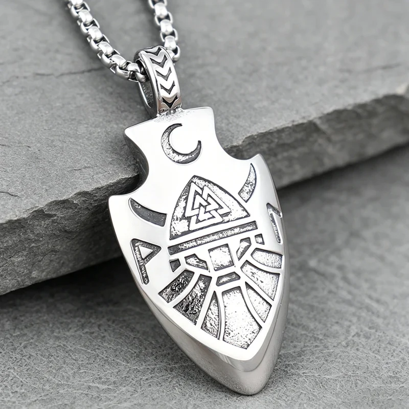Double-Sided Viking Arrow Pendant