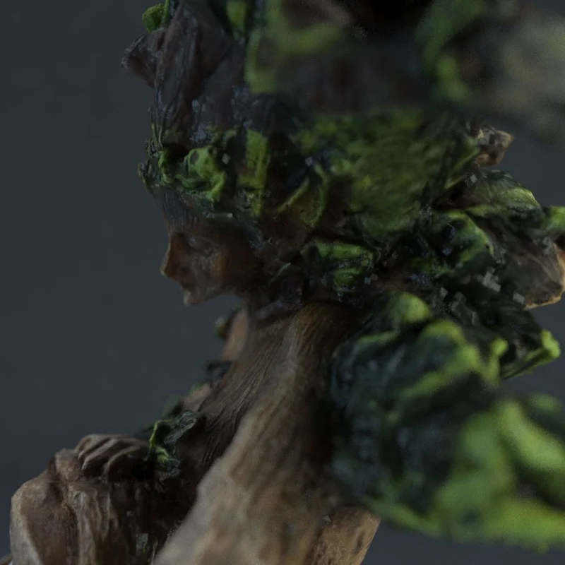 Tree and Bird Resin Statue