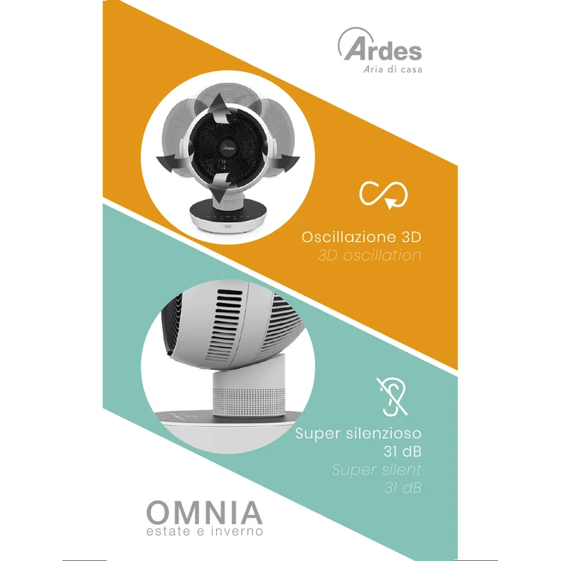 Ardes Ventilatore Da Tavolo Omnia 40cm ARCF01