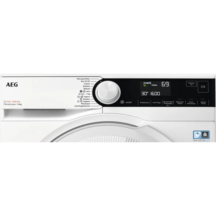 Aeg LR7D96CW Lavatrice a Carica Frontale Serie 7000 9Kg 1551 Giri Vapore Classe A