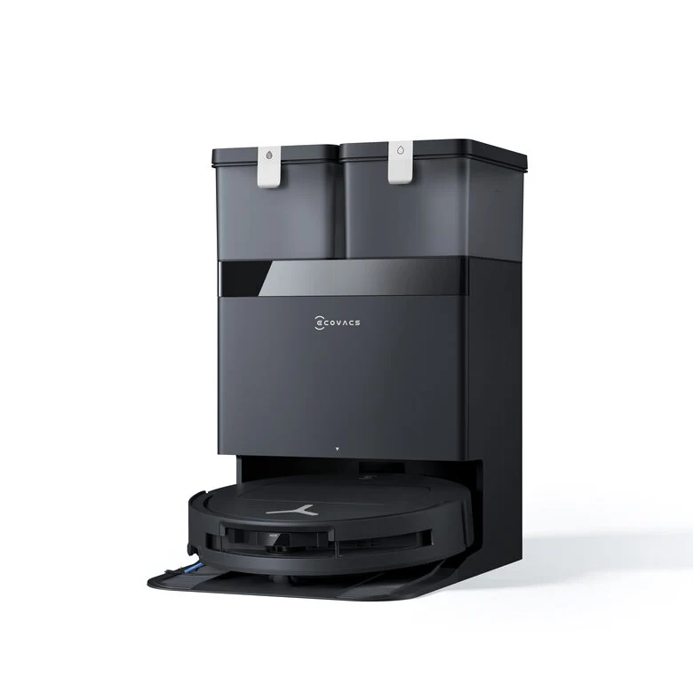 Ecovacs DEEBOT T50 OMNI Gen3, Robot aspirapolvere lavapavimenti, 25.000 Pa, spazzola laterale e mocio a estensione, ZeroTangle 3.0, AIVI 3D 3.0, stazione OMNI All-in-One, lavaggio a 75 °C, 81 mm, Nero