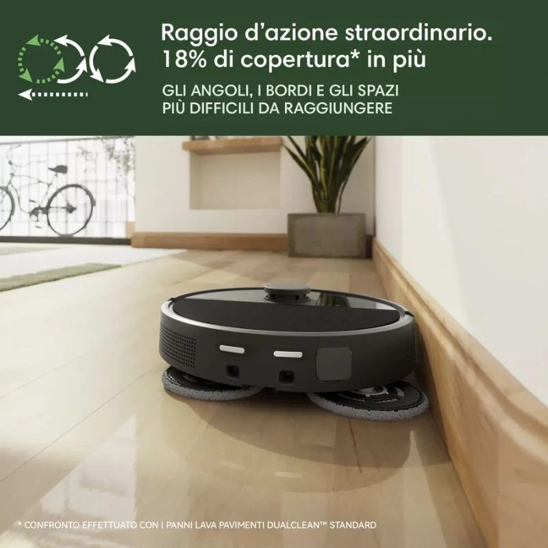 Roomba Irobot Plus 505 Combo con Stazione di Pulizia Lavaggio e Ricarica Robot Aspirapolvere 2-in-1 Lava e Aspira