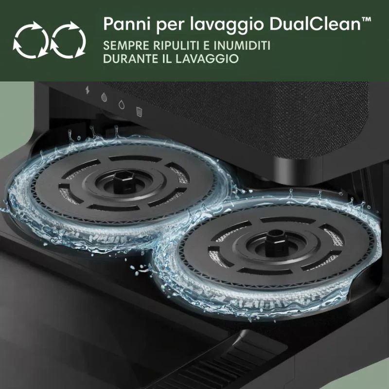 Roomba Irobot Plus 405 Combo con Stazione di Pulizia Lavaggio e Ricarica Robot Aspirapolvere 2-in-1 Lava e Aspira