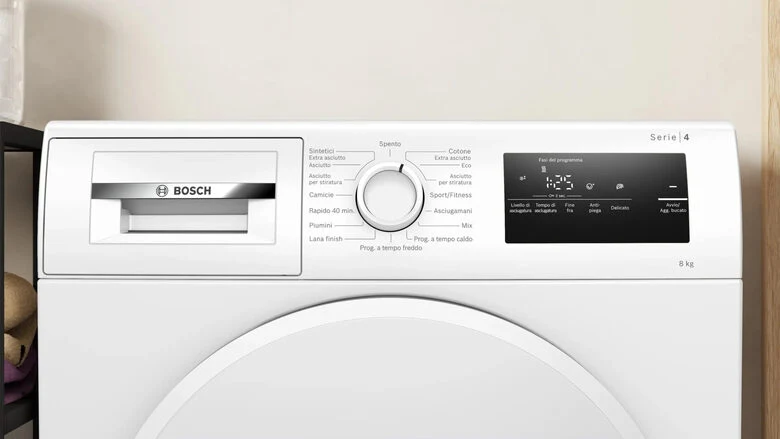 Bosch WTH83208II Serie 4 Asciugatrice A Libera Installazione 8 Kg, Pompa Di Calore, AutoDry, Classe E, Bianco