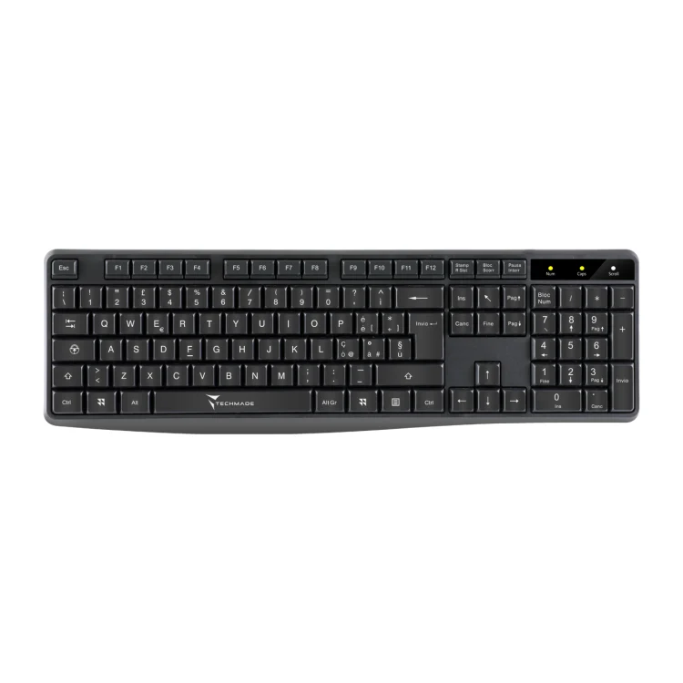 Techmade Combo Set Tastiera + Mouse Wireless Keyboard Layout Italia Pc/Portatile