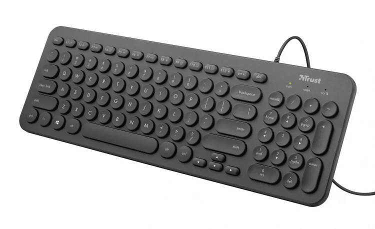 Tastiera Usb 2.0 Trust Muto Silent Mini Usb Qwerty Nero Pc Computer Keyboard