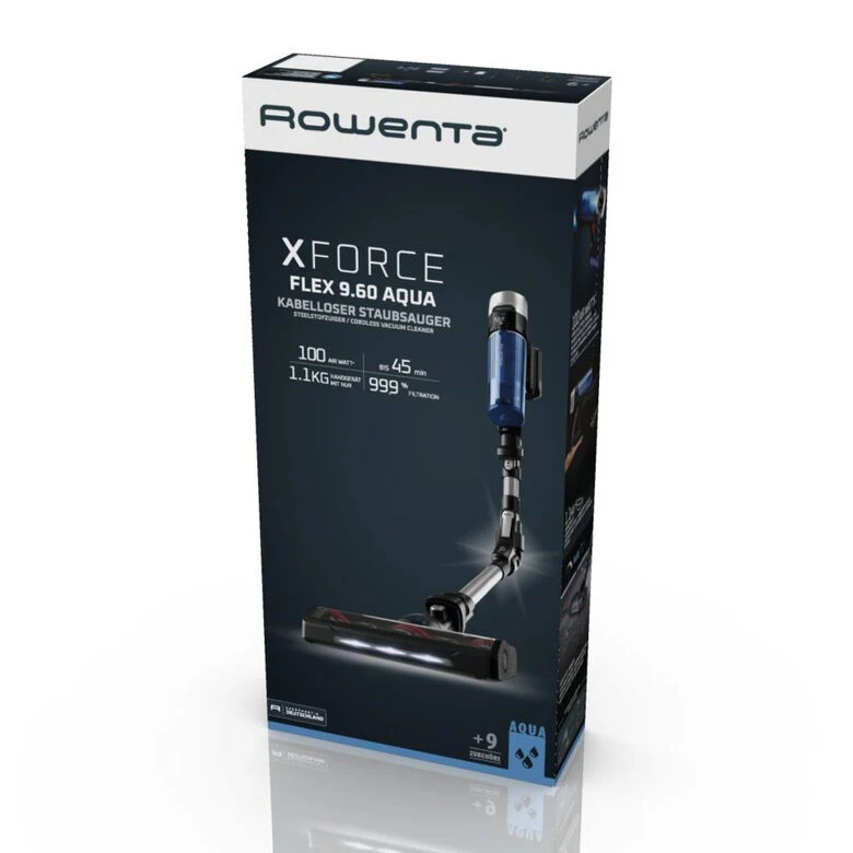 Rowenta X-Force Flex 9.60 RH20C0 Argento, Blu Senza sacchetto