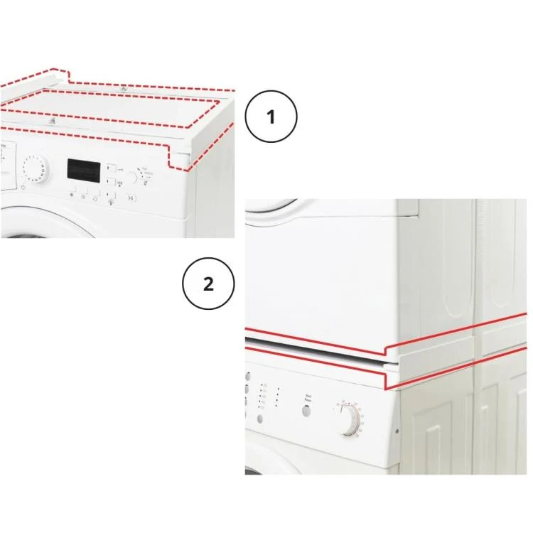 Superior Tower Slim Kit Sovrapposizione Lavatrice/Asciugatrice Con Ripiano 60Kg