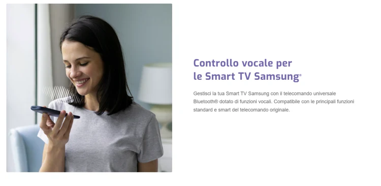 Superior Telecomando Universale Smart Tv Samsung Controllo Vocale Bluetooth