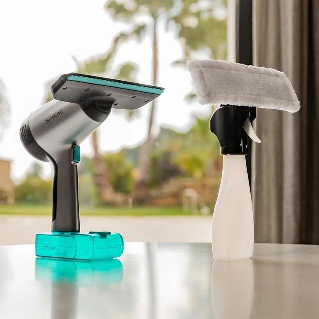 Cecotec Conga Rockstar 3700 Glass aspirapolvere senza filo Nero, Argento, Turchese Senza sacchetto