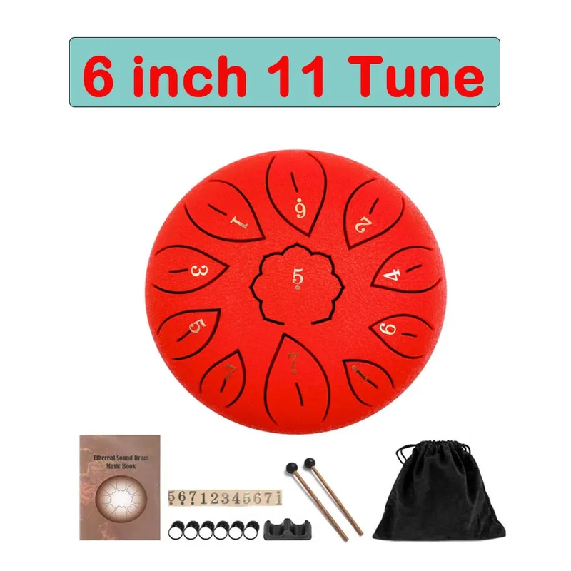 Tongue Drum 6 Inch Steel Set