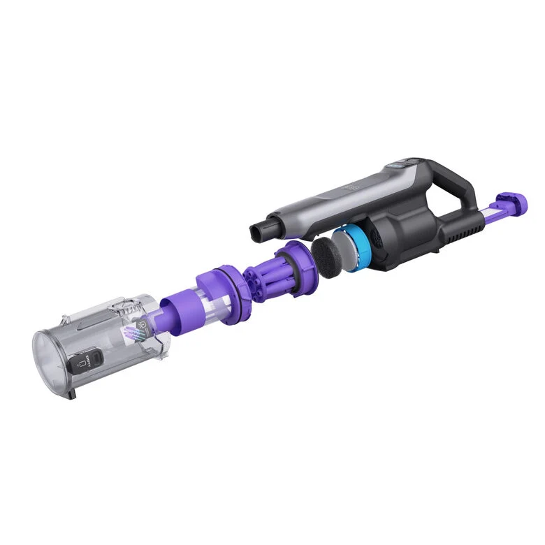 Black & Decker BHFEA640WG Aspirapolvere a bastone Batteria Secco Ciclonico Senza sacchetto 0,75 L Nero, Acciaio inox