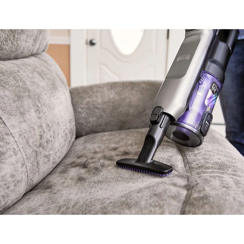 Black & Decker BHFEA640WG Aspirapolvere a bastone Batteria Secco Ciclonico Senza sacchetto 0,75 L Nero, Acciaio inox